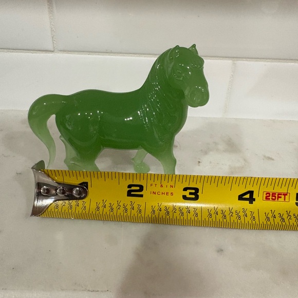Vintage Jade Green Glass Horse Figurine - Picture 4 of 5